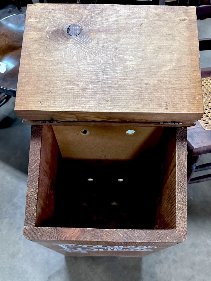 Lixeira de armazenamento de madeira feita à mão Batata Taters 'N Onions 23" fazenda campo - C2 - Imagem 3 de 3