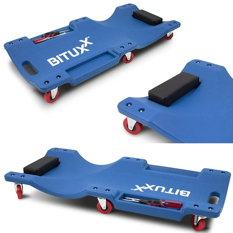 Werkstattrollbrett Montageliege Werkstattliege Rollbrett mit Ablage BITUXX