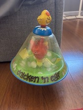 Vintage Ohio Art Metal and Plastic Top Toy Chicken 'N Egg w/Suction Cup Rare
