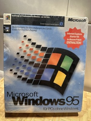Microsoft Windows 95 Big Box NEW / Factory Sealed German Language 