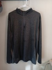 Huk 1/4 Zip Pullover Shirt Men's SzXl Black/Grey Performance Fishing Long Sleeve