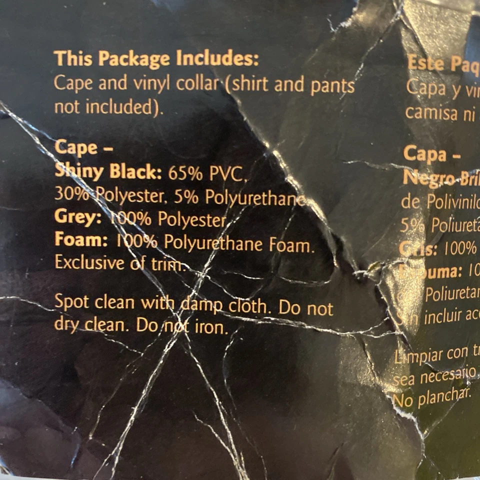 Thy Wicked Court HELLION Disguise Halloween Goth Black Size 42-46 Costume Cape - Imagem 3 de 4