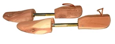 Rochester Shoe Tree Co Cedar Leather Pulls Adjustable Mens Shoe Trees Size M USA
