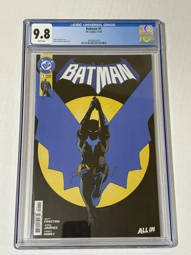 Batman # 1 (11/25) 1st Print CGC Graded Comic 9.8 NM/M WP Main Cover A Jimenez