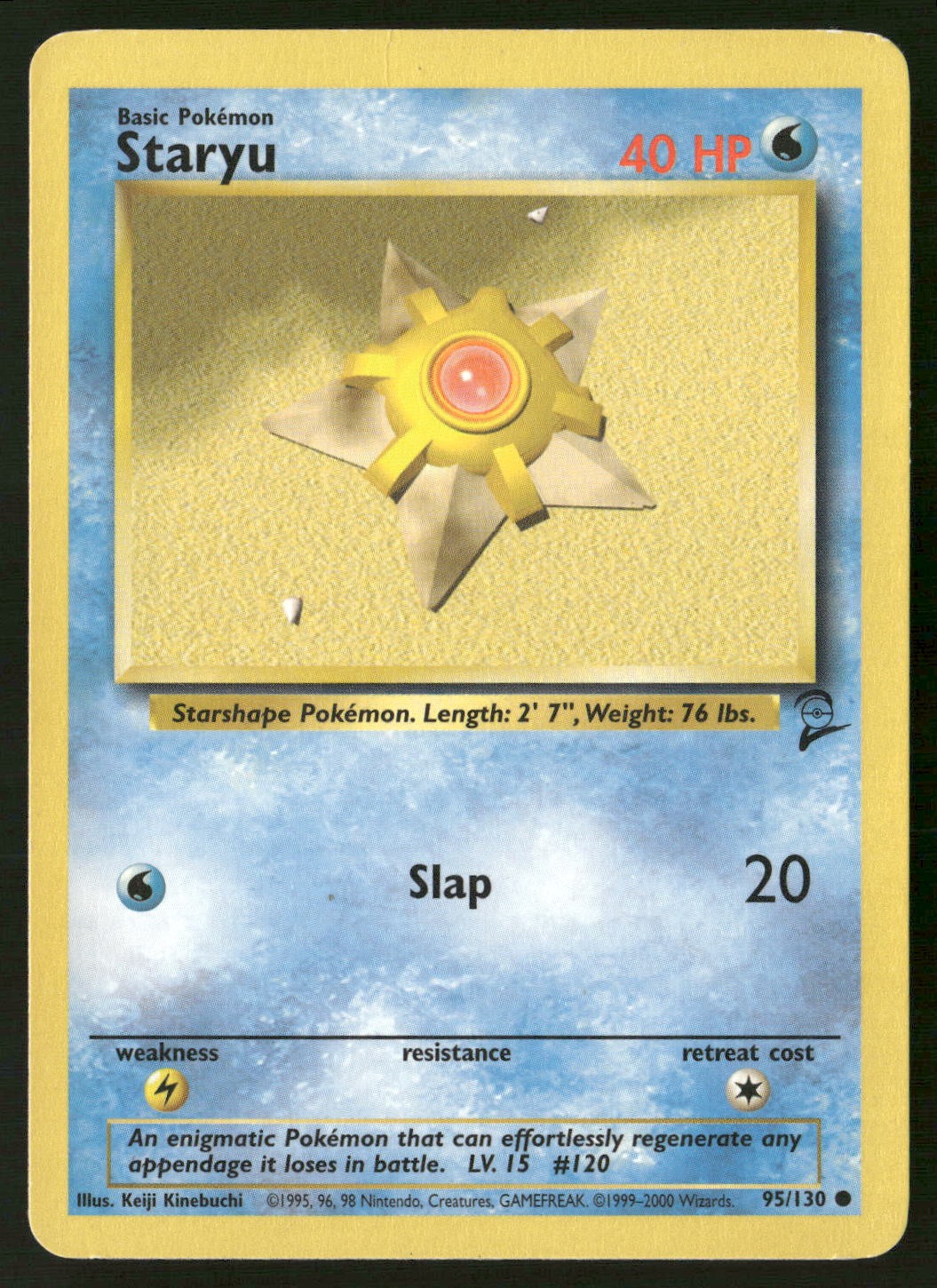 Staryu 95/130 Common Base Set 2 Pokemon Heavily Played