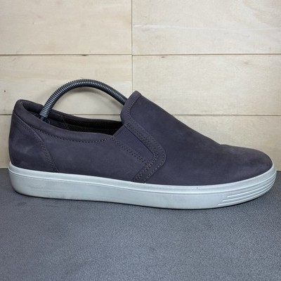 Ecco Soft 7 Slip-Ons Purple Nubuck Leather Women's Size 11.5 Shoes EU42 Sneakers