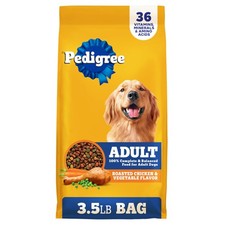 Adult Dry Dog Food Roasted Chicken Vegetable 3.5 lb Bag Complete Nutrition