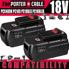 2Pack 18V 4.5Ah Replace Battery for Porter Cable PC18B 18-Volt Cordless Tools