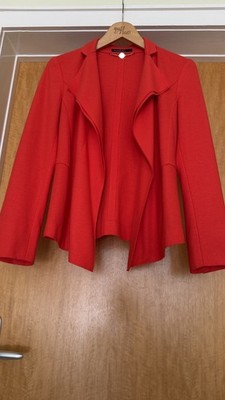 Marc Cain Blazer Gr. 2 EU 36, Damen Business Jacke Kostümjacke, Rot, Neu, Wolle