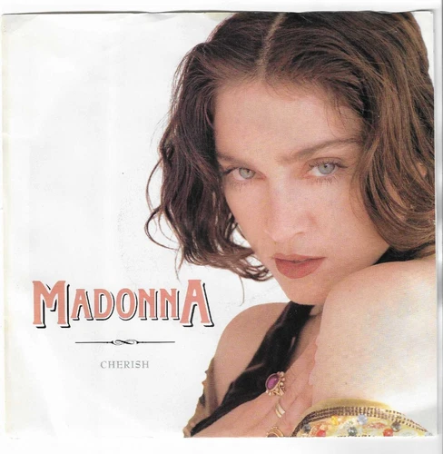 MADONNA - CHERISH / SUPERNATURAL - 1989 7" 45rpm VINYL RECORD w/PICTURE SLEEVE