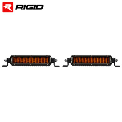 Rigid Industries SR-Series SAE 6 Inch Universal LED Light Bars w/ Amber Pro Lens