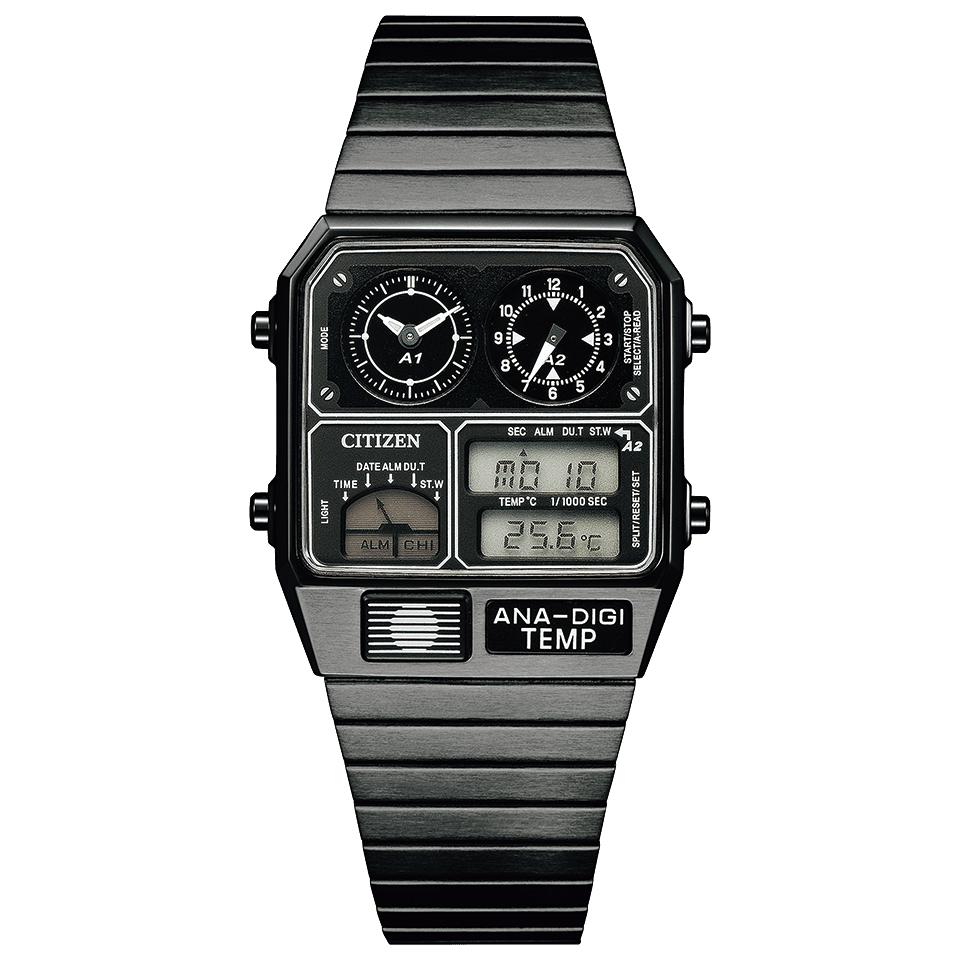 Citizen Ana-Digi Temp JG2105-93E Black Analog Digital Men's Watch