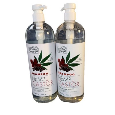Hemp Natural Ingrediants Castor Oil Sea Salt Strengthen Soften SHAMPOO(2) 33.8