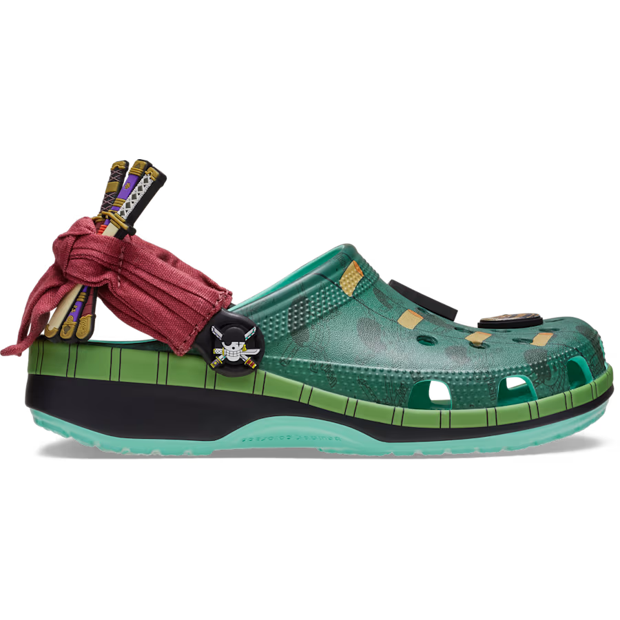 One Piece x Crocs Classic Clogs Zoro green red 212953-90H Size