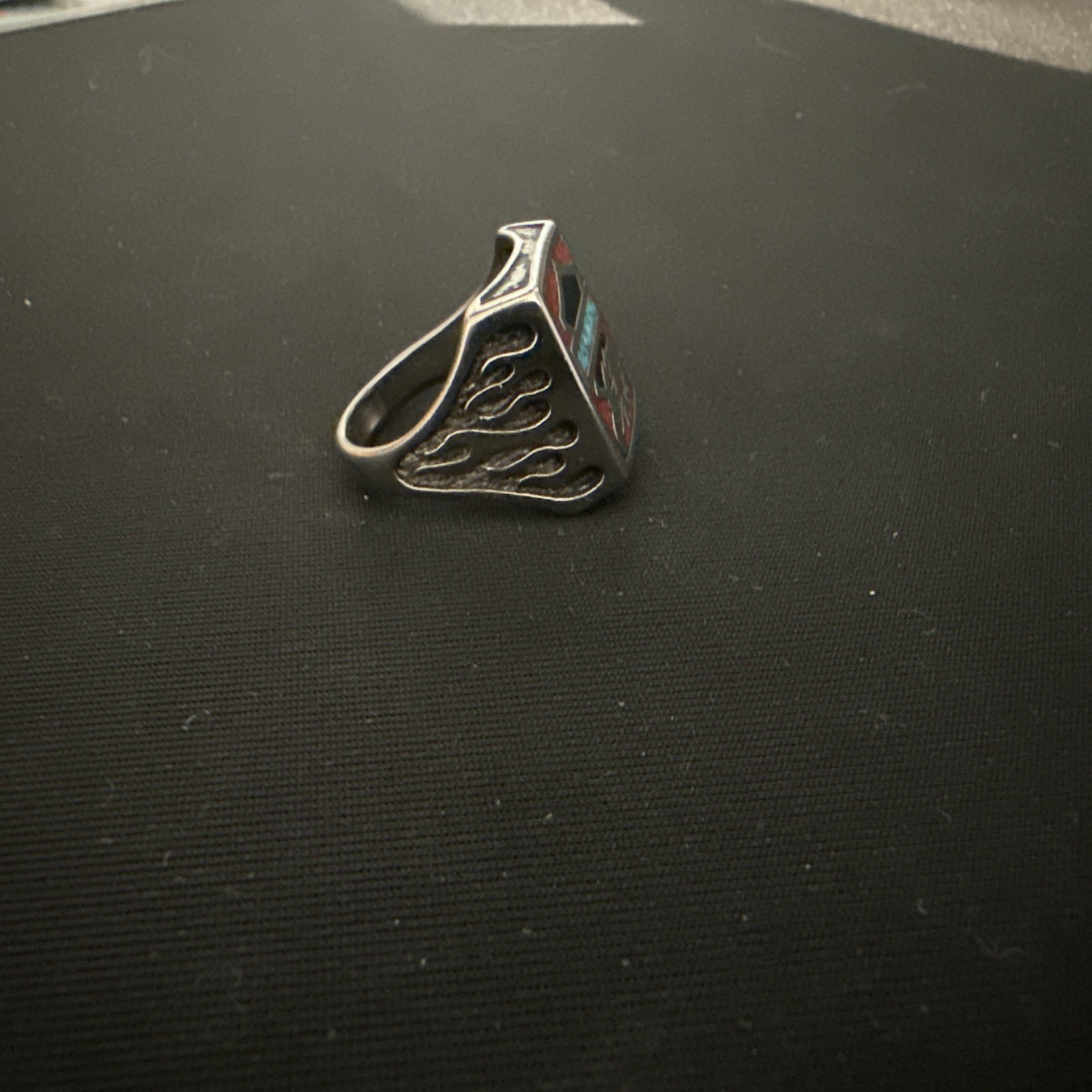 Native American Helper .980 Silver Native American Style Harley Davidson Ring | eBay