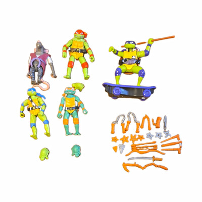 TMNT Teenage Mutant Ninja Turtles 4-Figure Lot Leonardo Raphael + Splinter