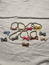 Lot of 12 Baby Girl s Toddler Headband Bows Variety Super Cute