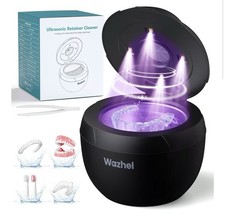 Ultrasonic Retainer Cleaner Machine, 45kHz Dental Cleaning Pod for Denture