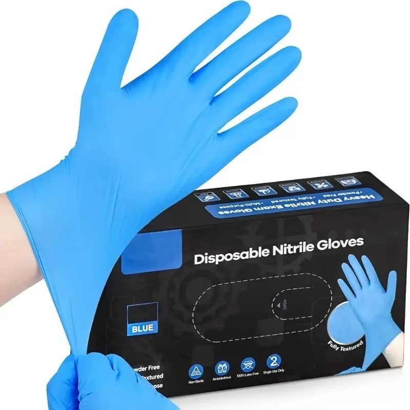 Disposable Nitrile Gloves Blue 20PCS Powder Free Latex Free Cleaning Kitchen