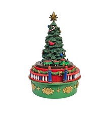 Mr Christmas Animated Musical Tree Music Box Train Moves Plays Deck The Halls