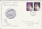 GB Stamps First Day Cover Royal Silver Wedding, royalty, coin QEII COTSWOLD 1972