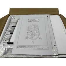 New in Box Toddler Learning Standing Stool White Kitchen