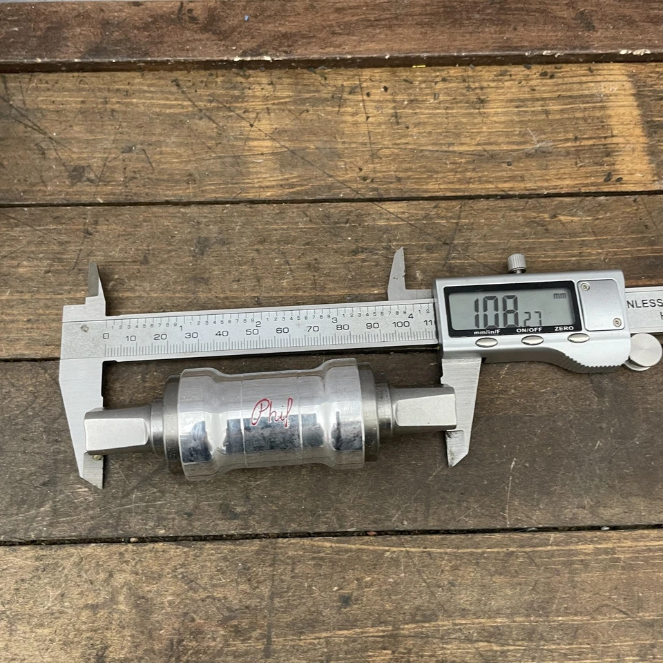 Phil Wood Bottom Bracket 108mm Square Taper Stainless Spindle 1.37x24T British - Image 4 of 4