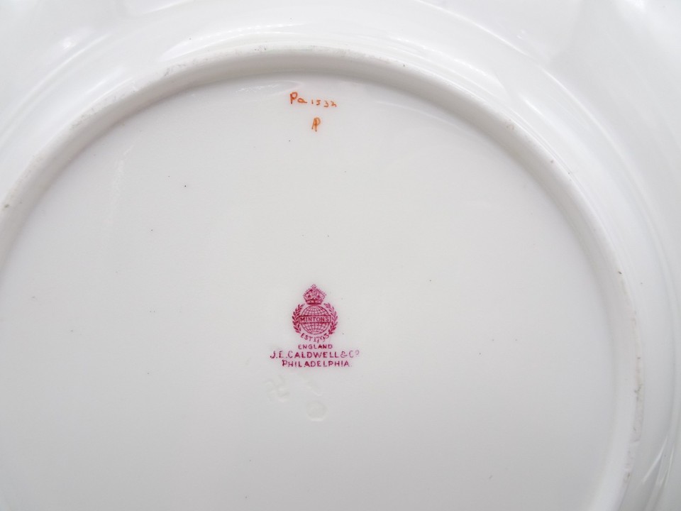 10 ANTIQUE MINTON BURGUNDY RED 10 1/4