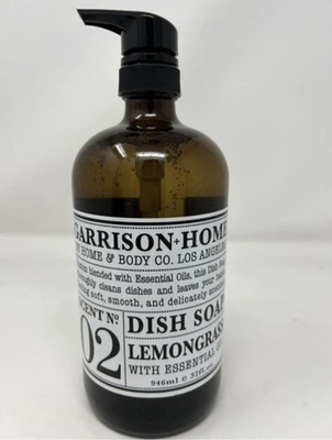 #ad #ad Garrison Home Body Lemongrass Dish Soap Essential Oil JUMBO 32oz GLASS BOTTLE $36.99