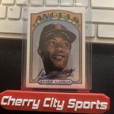 SANDY ALOMAR 2016 Topps Archives 65th Anniversary Auto #A65-SAS AUTO SSP Angels