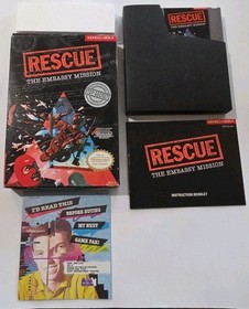 Rescue The Embassy Mission Completo CIB Nintendo Nes Gioco Box Manuale Polistirolo ��