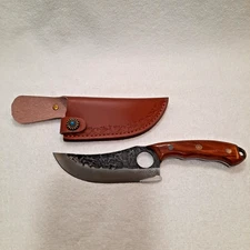 WXCOO Professional Kitchen Knife Wood Handle w/ Sheath 10"L