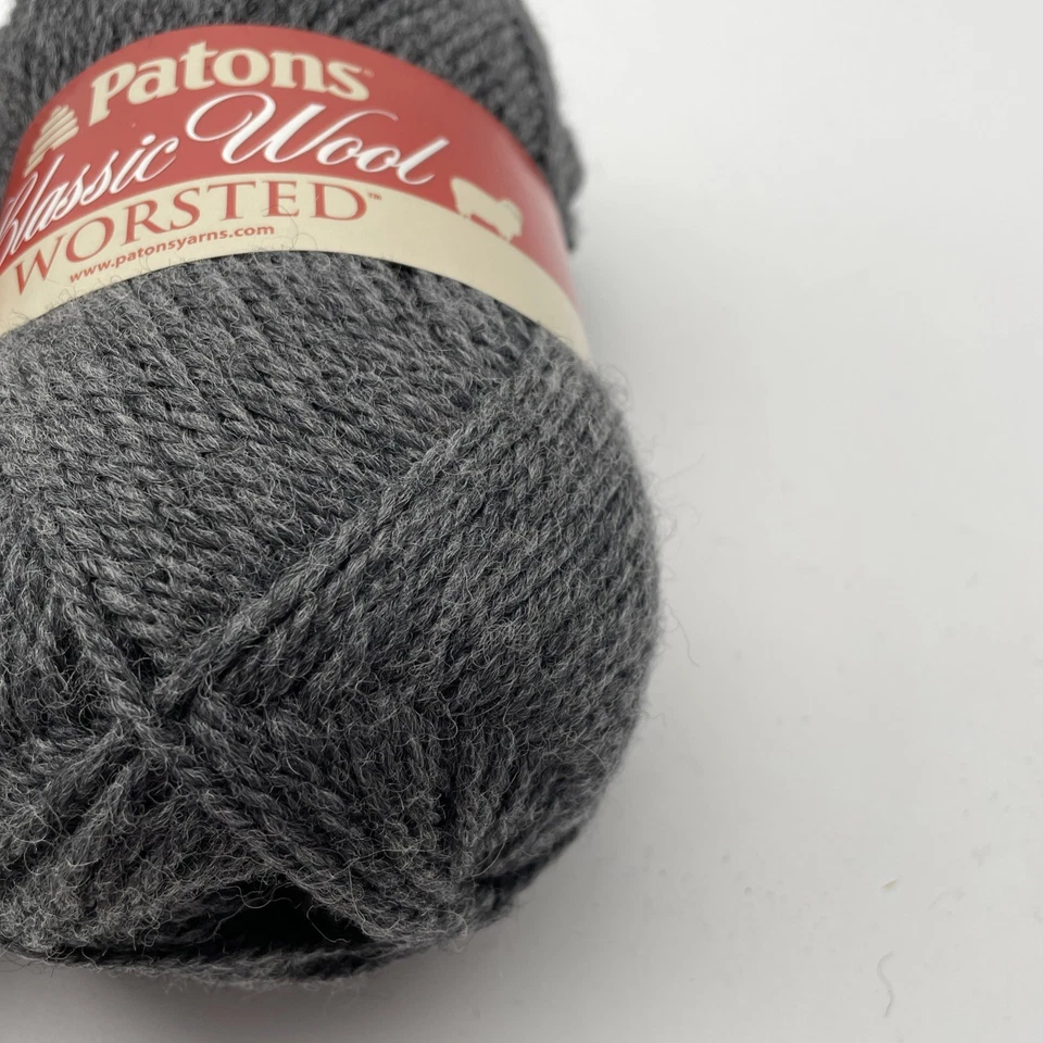 Lote De 2 Patones Clásicos 100% Lana Hilo 4 Capas 0025 Gris Oscuro Mezcla Mismo Tinte Lote Nuevo Foto 2 de 4