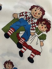 Vintage Raggedy Ann Andy Cotton Fabric 153" x 46"