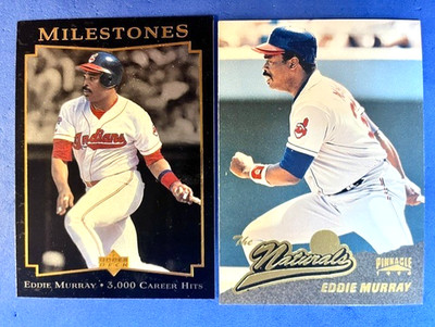 Eddie Murray 1996 Upper Deck Milestones & 1996 Pinnacle The Naturals - Indians
