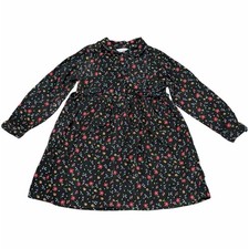 Vintage Christie Brooks Girls Corduroy Dress Dark Floral Size 5/6 Holiday