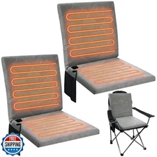 Thyle 4 Pieces Portable Heated Seat Cushion for Bleachers Foldable Heating Cu