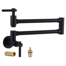 Pot Filler Faucet Wall Mount, Folding Kitchen Faucet with Double Joint Swing ...