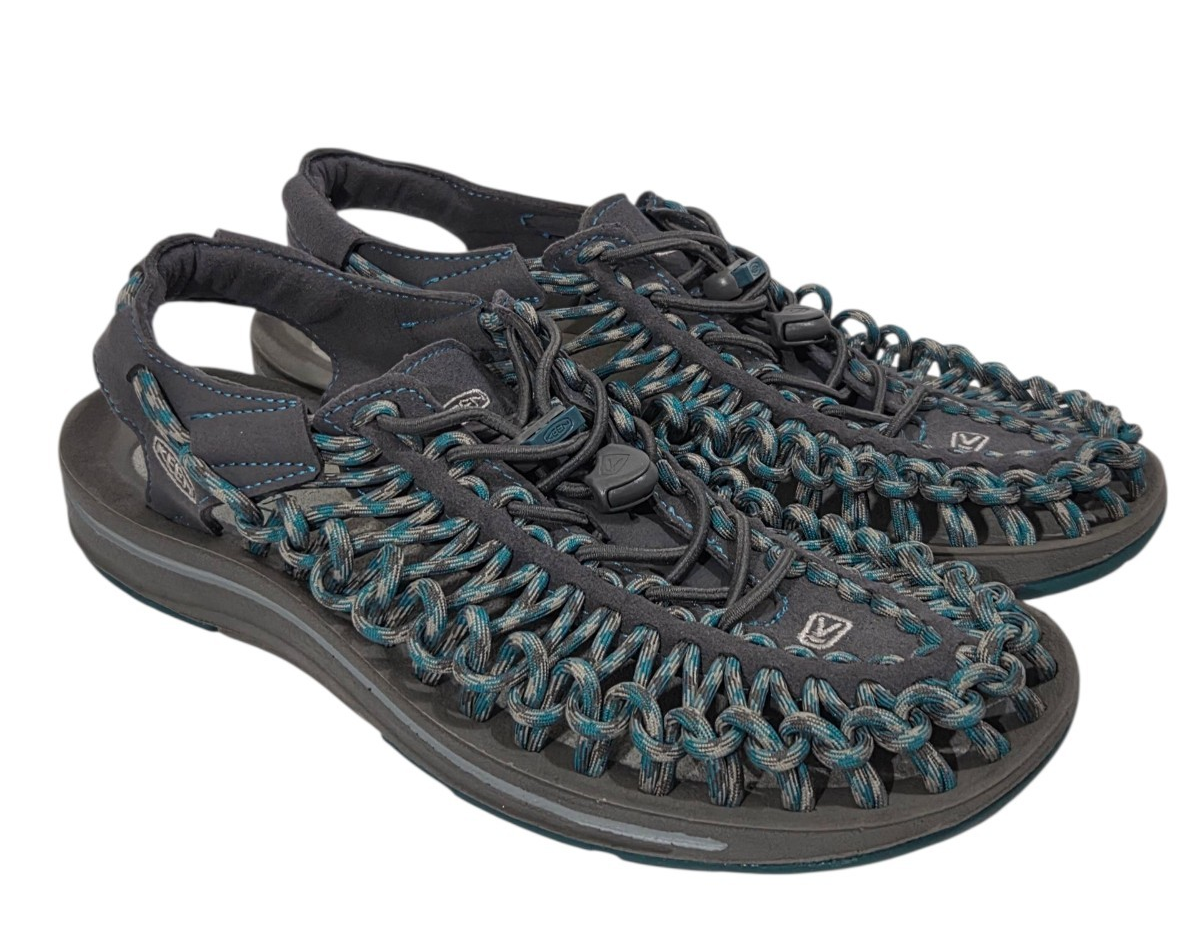 Keen Uneek sandali acqua intrecciati scarpe in corda elastica da donna taglia 8 grigio acqua