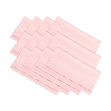12 x Microfiber Cleaning Cloth 7" x 6" Suede for Camera Lens Eyeglasses Pink