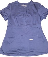 Greys Anatomy Womens Medical Scrub Top Small Navy Blue 4153