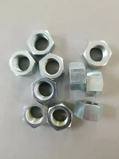 (10) M16-1.5 Metric Steel Hex  Nut Class 8.8  Zinc