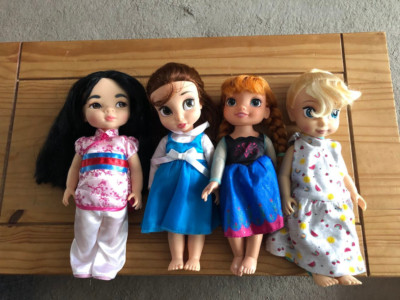 Disney Prinzessin Puppenkonvolut - Belle, Anna, Tüftlerglocke, Mulan, siehe Beschreibung
