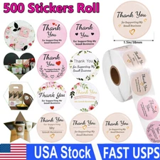 500PCS 1.5in Thank You Stickers Thank You For Supporting Small Business Labels