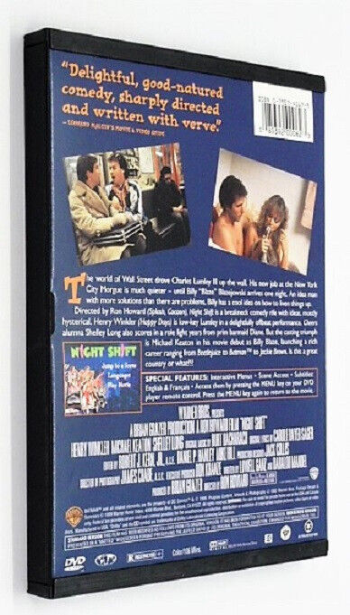 Night Shift DVD VIDEO MOVIE Ron Howard morgue workers call-girl service  comedy