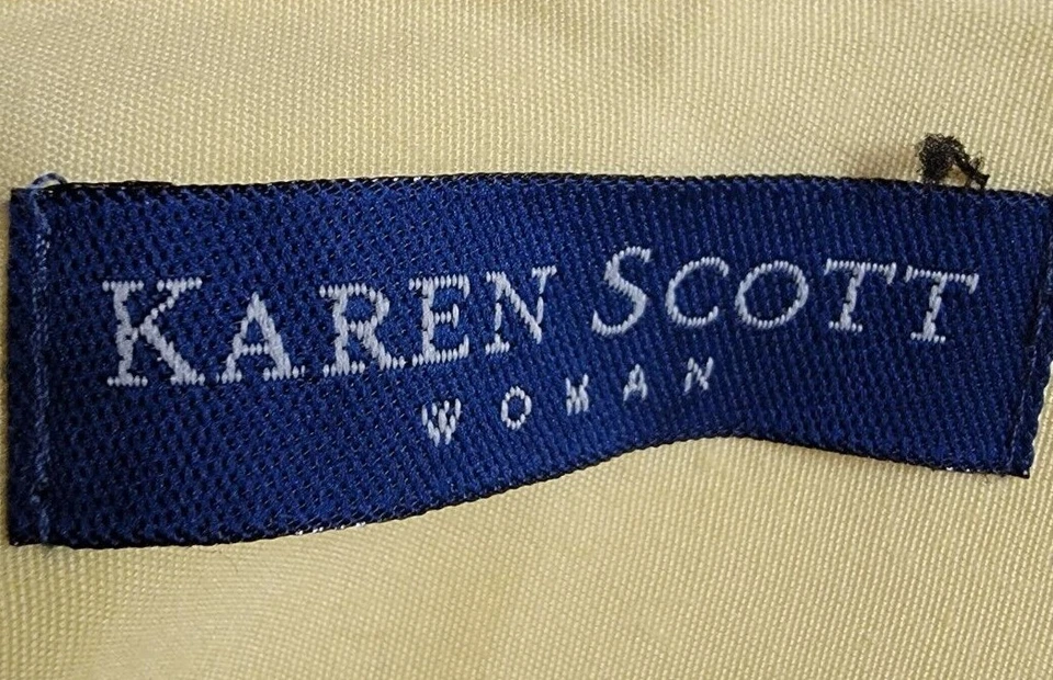 Camisa blusa top mujer Karen Scott talla 3X amarilla Foto 2 de 4