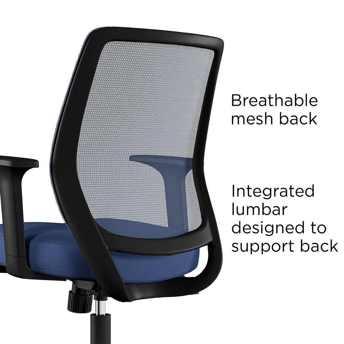 Union & Scale Essentials Mesh Back Fabric Task Chair | Supports Up to 275 lb | Black