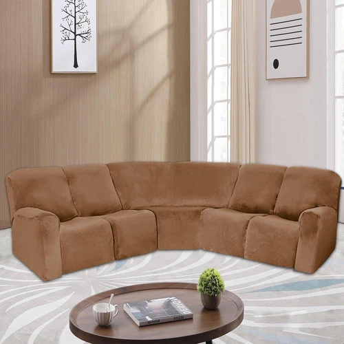 Anbausofabezug 5-Sitzer Ecksofa Couch Schonbezug Stretch Möbelbezug - Bild 80 von 134