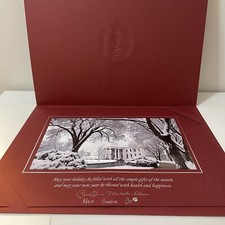 BARACK OBAMA White House 2010 Oversized Christmas STAFF ISSUED PRINT Very Rare
