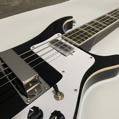 Black 4003 Electric Bass 4s Solid Wood Body Rosewood Fingerboard Free ship